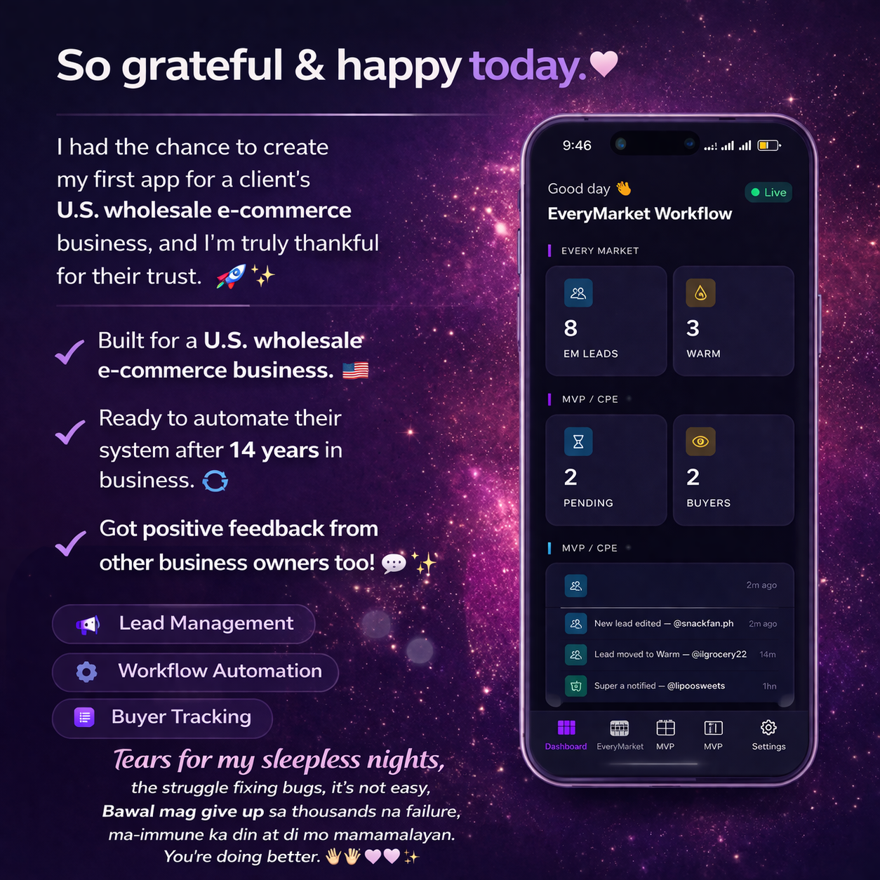 E-Commerce Workflow Operating System project screenshot